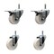 Service Caster 4 Nylon Wheel Swivel 7/16'' Grip Ring Stem Caster Set 2 Total Lock Brakes, 4PK SCC-GRTTL20S414-NYS-716138-2-S-2 - alternate 1